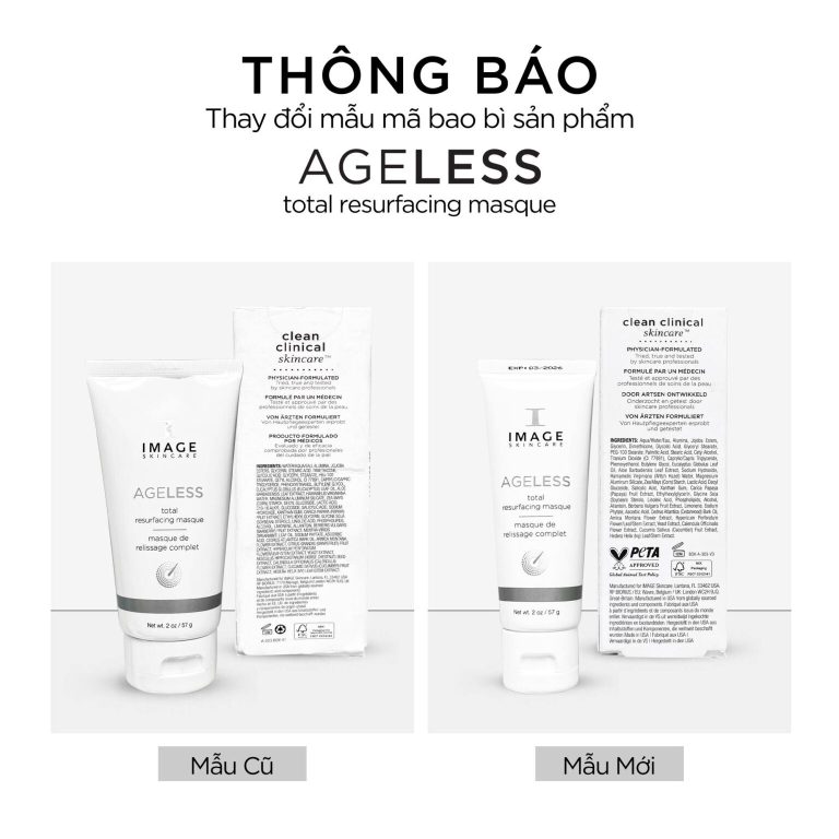 Thông báo thay đổi mẫu mã AGELESS Total Resurfacing Masque